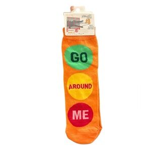 Blue Q NWT Socks Orange Polka Dot Sassy Quote Attitude Crew Womens Fun Gift New